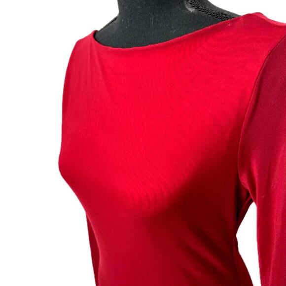 WHIMSIGOTH Women's Y2K  Red Mesh Lined Long Sleeve Backless Mini Dress Witchy M - Picture 3 of 9